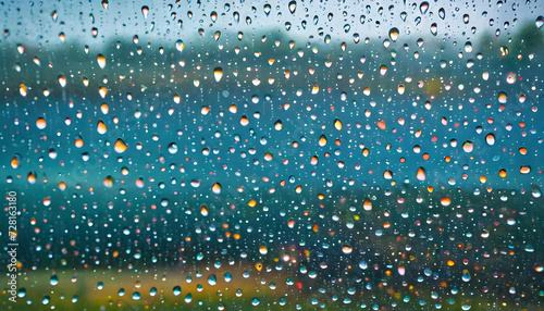 Raindrops. Window. Rainy Day. Water Droplets. Glass. Weather. Wet. Close-Up. Moody. Atmospheric. Drizzle. Abstract. Rainy Weather. Drops. Rainy Window. Serene. AI Generated.