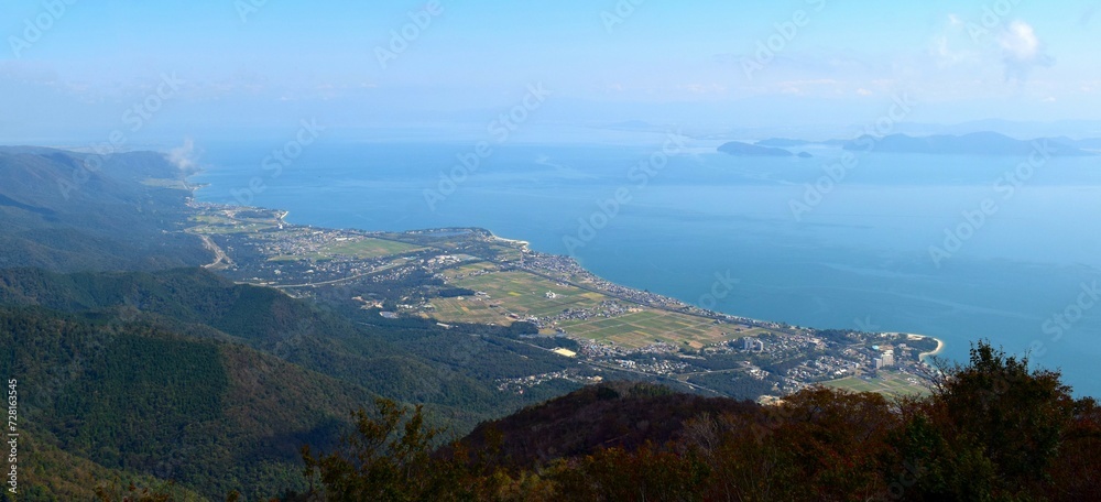 びわ湖の風景、びわ湖バレイから眺める琵琶湖、びわ湖と滋賀県の町並み、びわこ