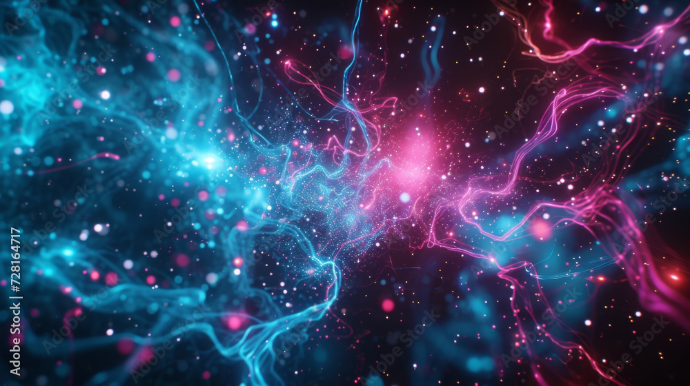 A symphony of electric dreams with each flickering light and sparkling circuit symbolizing a different fragment of the subconscious mind. A symphony of electric dreams with each flickering light and sparkling circuit symbolizing a different fragment of the subconscious mind.
