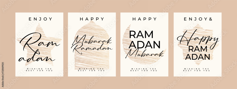 Ramadan Mubarak Background Illustration template design