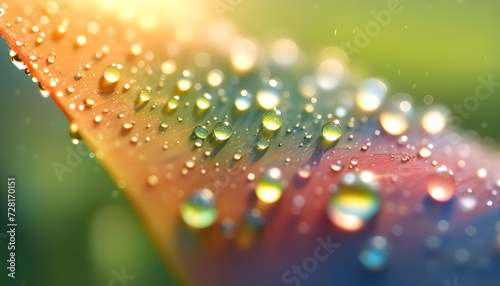 Morning Dew. Dewdrops. Nature. Freshness. Water. Glistening. Close-Up. Grass. Sunlight. Refreshing. Summer. Moisture. Sparkling. Natural. Delicate. Dawn. AI Generated.