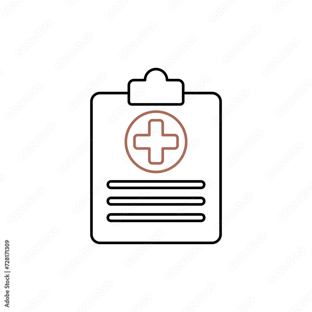 prescription Icon Vector Design Template. Editable Stroke.
