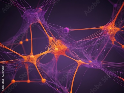 Vibrant Neural Network Connections Illustrating Complex Brain Activity