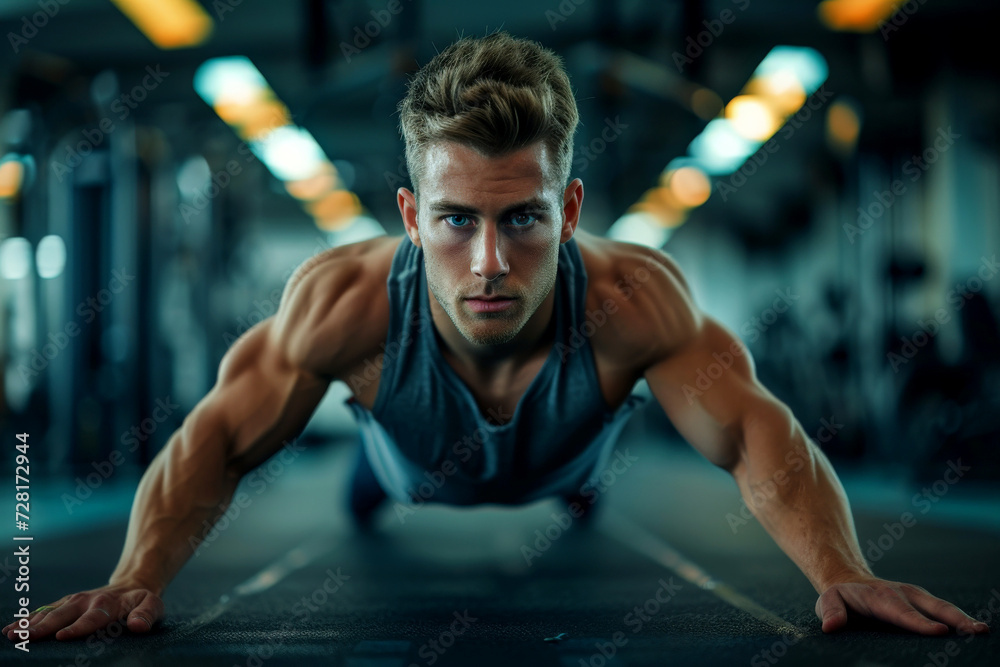 A muscular gym man posing for the camera. shirtless . ai generative, A muscular gym man posing for the camera. shirtless . ai generative,