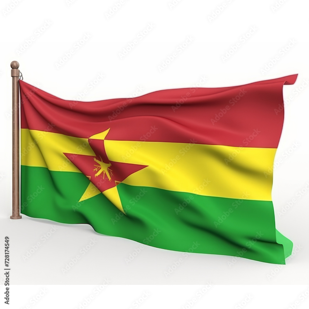 Obraz premium Guyan Flag PNG Cutout, Generative AI