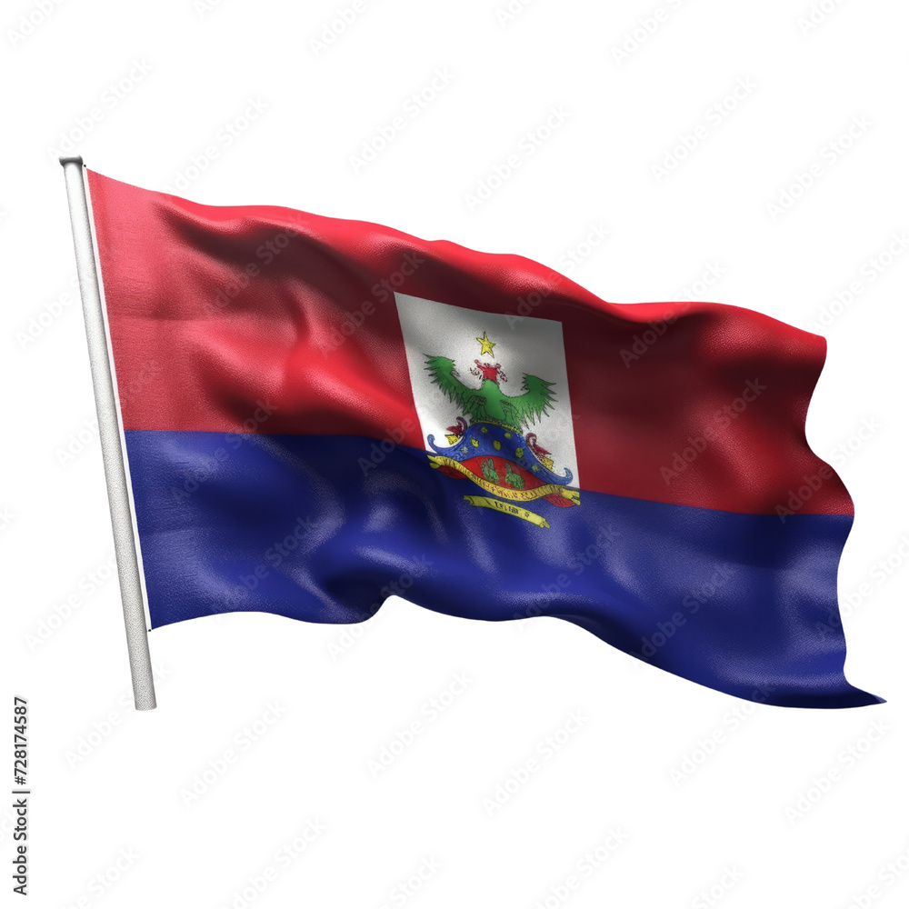 Naklejka premium Haiti Flag PNG Cutout, Generative AI
