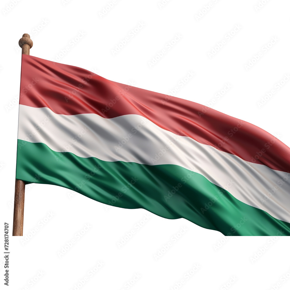 Obraz premium Hungary Flag PNG Cutout, Generative AI