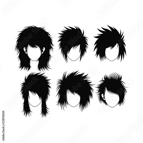 set of mullet hair