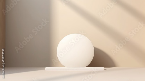 3d rendering of a white pedestal on the floor in the room © Mr. Muzammil