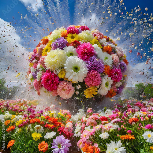 explosion de fleurs