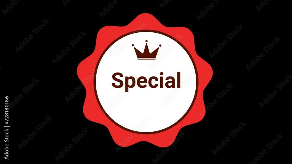 Special Badge symbol. motion graphics Special Badge symbol. motion graphics