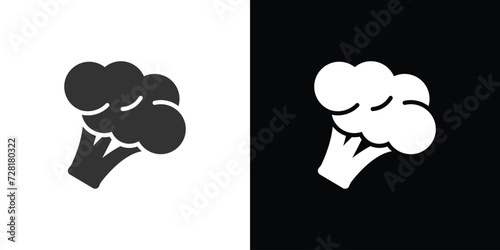 broccoli on black and white