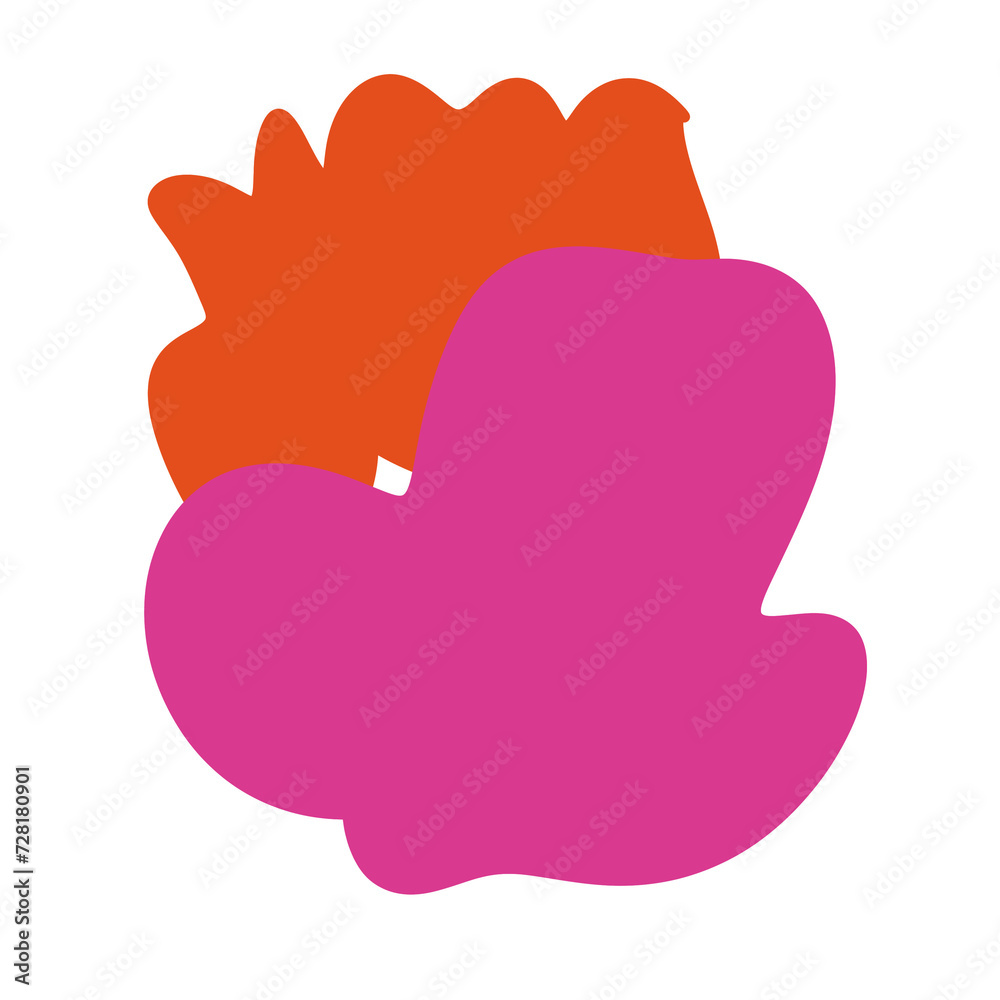 Pink Orange Abstract Shapes Decor Pink Orange Abstract Shapes Decor