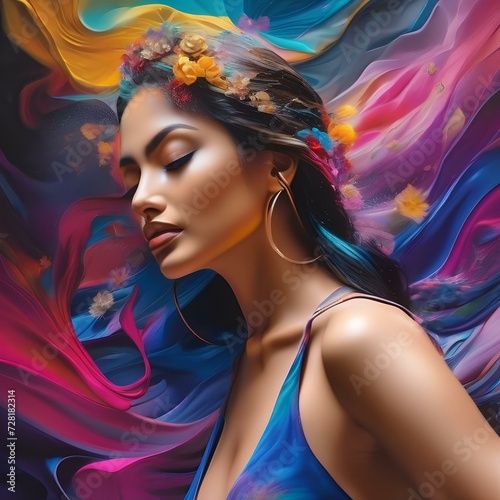 A symphony of color and form expressing the artist's emotional journey and creativity, conveying intense passion4