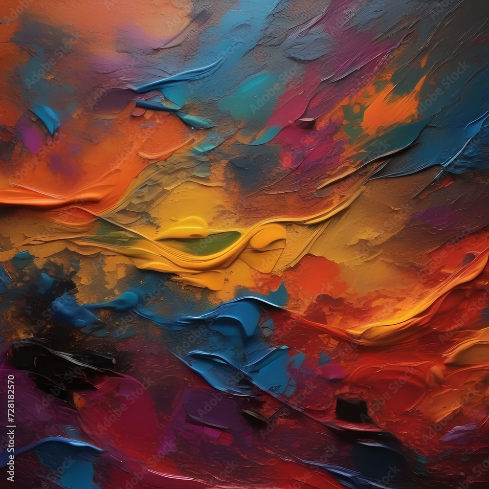 Abstract representation of emotions expressed through a vibrant and expressive palette, conveying depth and complexity2