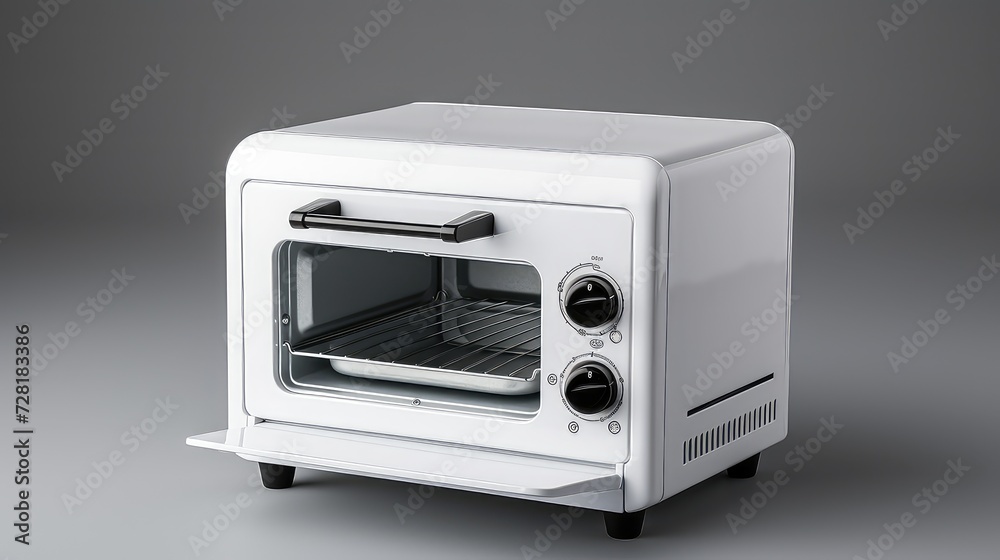 3d rendering of a white microwave oven isolated on gray background. 3d rendering of a white microwave oven isolated on gray background.