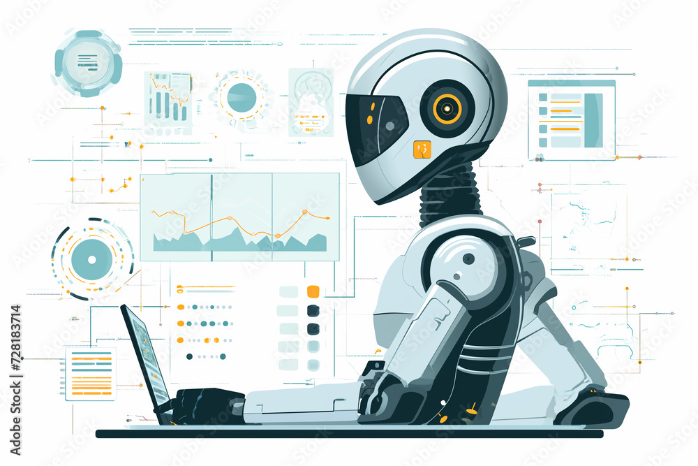 Fototapeta premium AI secretary managing a dynamic schedule for a professional.
