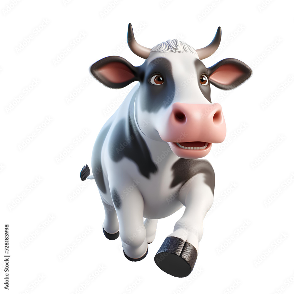 cow running towards the camera
