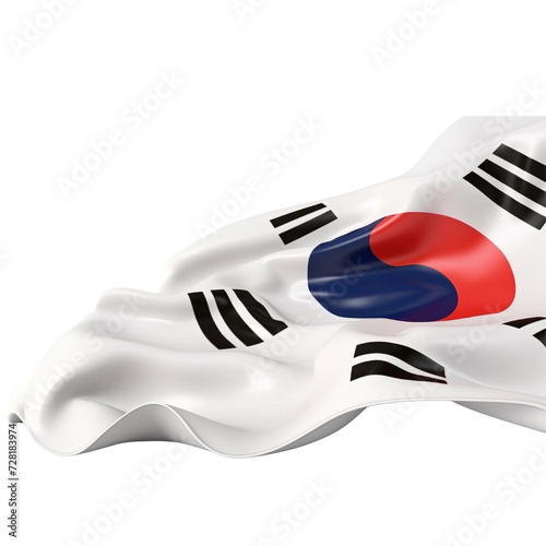 South Korea Flag PNG Cutout, Generative AI