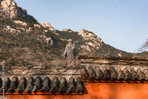 Street View of Buddhist Temples in Laoshan, Qingdao