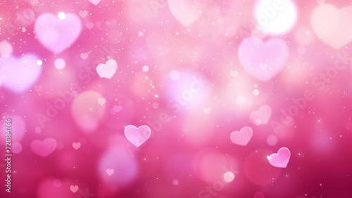 Wallpaper Mural Beautiful romantic pink bokeh blur abstract light. background with hearts. seamless looping overlay 4k virtual video animation background  Torontodigital.ca
