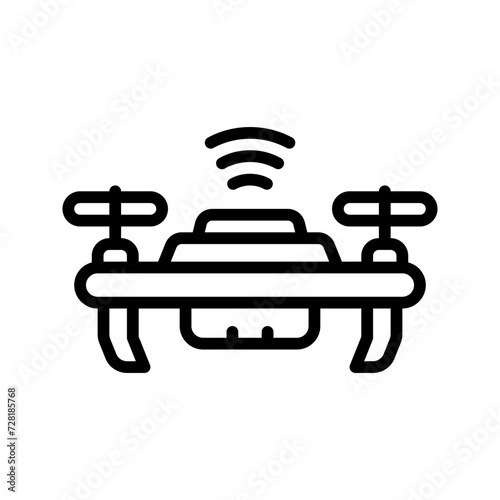 Drone icon set style collection in line, solid, flat, flat line style on white background