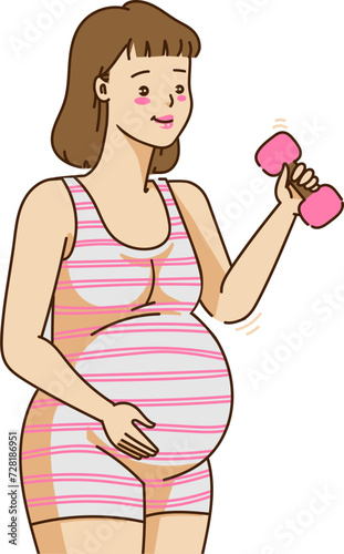 pregnant woman exercising