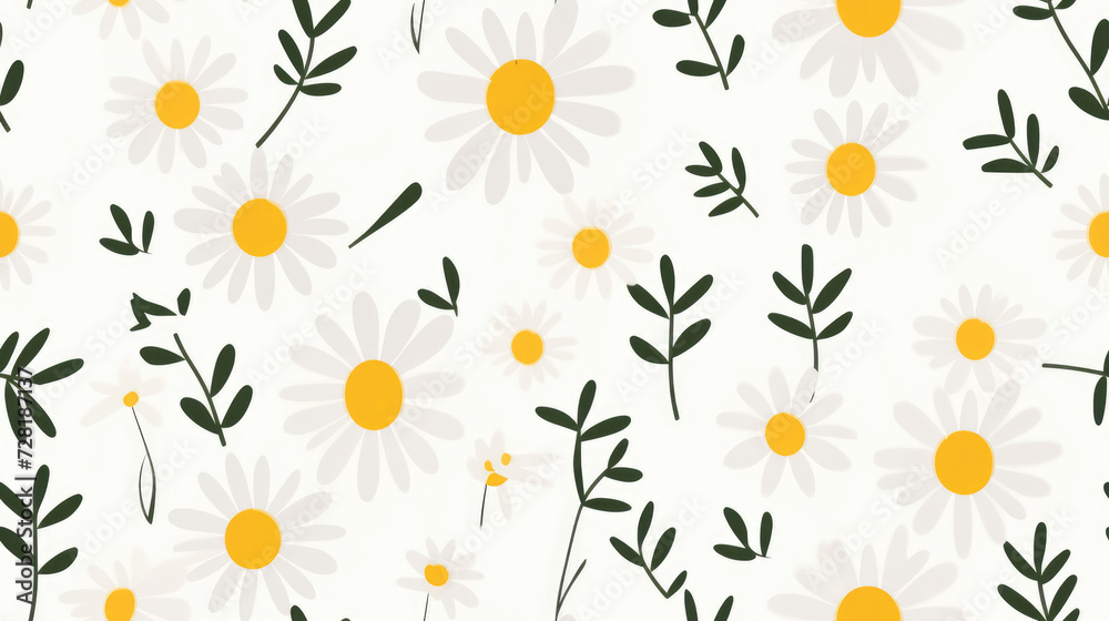 small Daisy,  pattern banner wallpaper