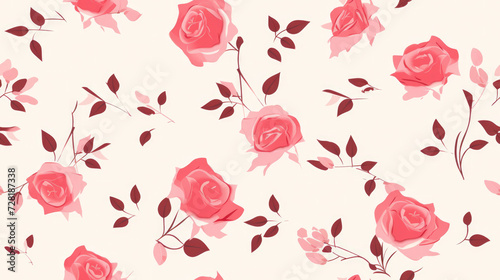 small Rose   pattern banner wallpaper