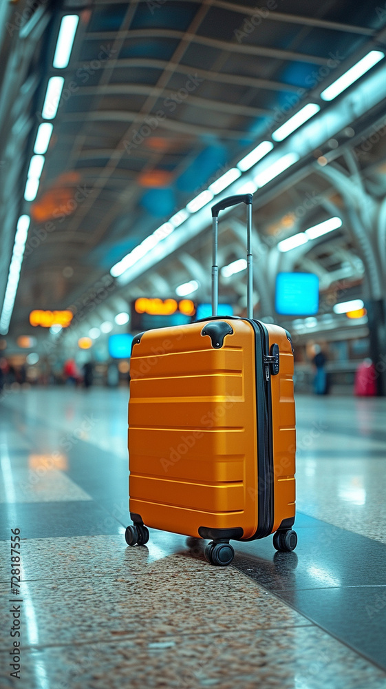 Traveller luggage at the terminal airport or postpone the trip if the suitcase is still in route
