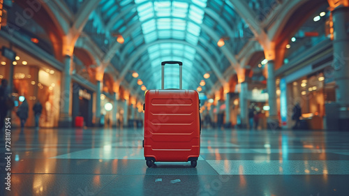Traveller luggage at the terminal airport or postpone the trip if the suitcase is still in route