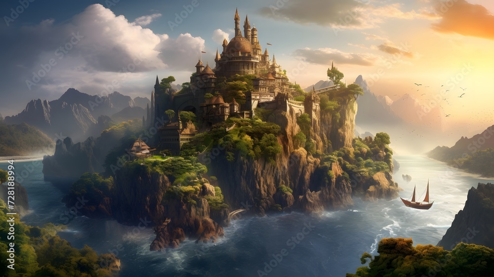 Fototapeta premium 3D fantasy world that will transport you to a realm of wonder and enchantment