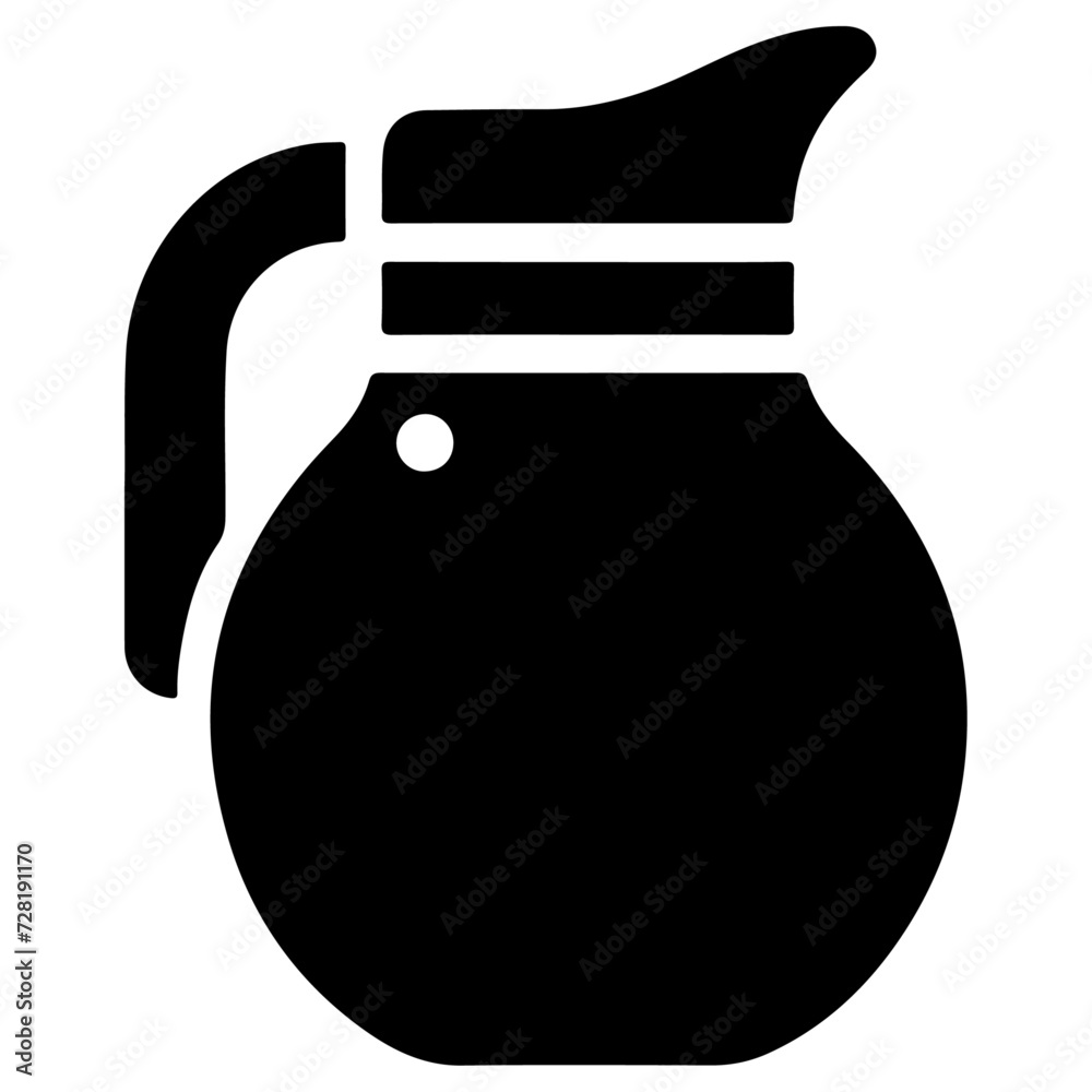 Fototapeta premium minimal water jug vector icon logo silhouette