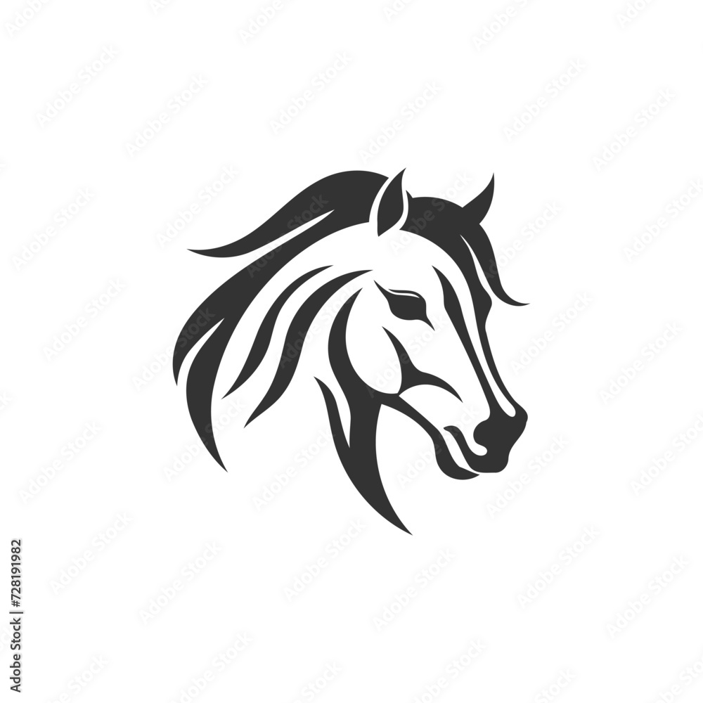 Naklejka premium Horse logo design vector template