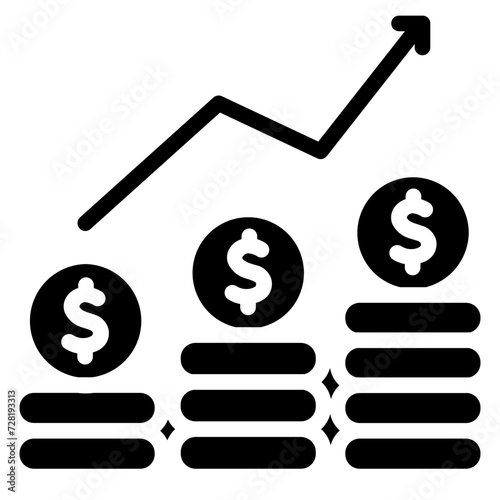 Financial Profit glyph icon