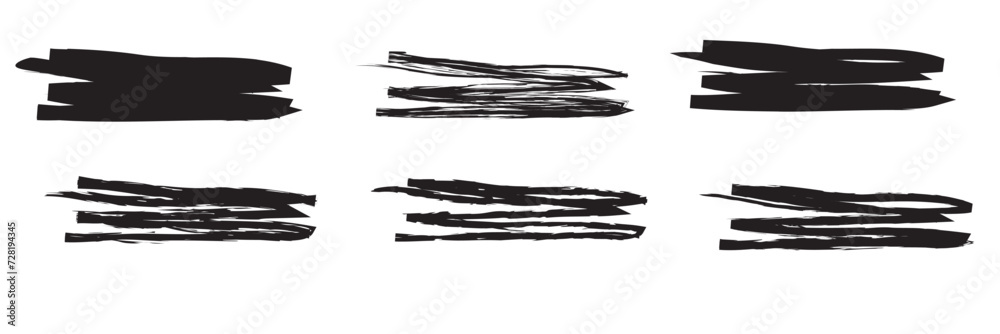Highlight brush strokes is isolated on a white background. Brush stain or permanent marker pen stroke set. Select the brush lines. Marker color stroke, brush pen hand drawn underline Highlight brush strokes is isolated on a white background. Brush stain or permanent marker pen stroke set. Select the brush lines. Marker color stroke, brush pen hand drawn underline