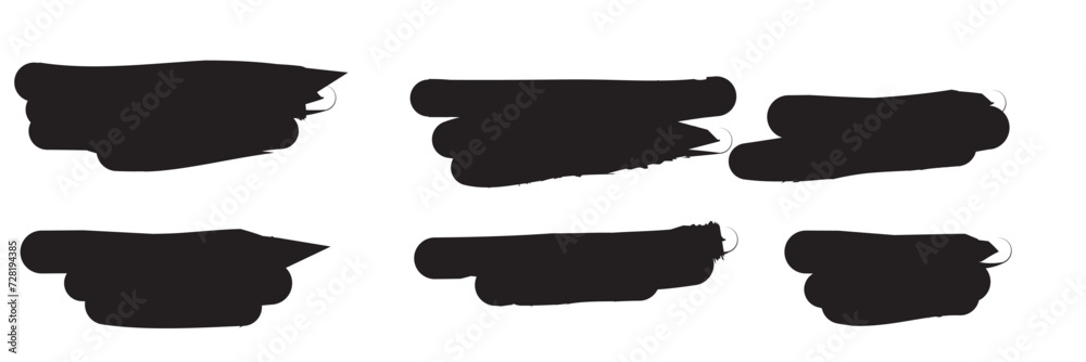 Highlight brush strokes is isolated on a white background. Brush stain or permanent marker pen stroke set. Select the brush lines. Marker color stroke, brush pen hand drawn underline Highlight brush strokes is isolated on a white background. Brush stain or permanent marker pen stroke set. Select the brush lines. Marker color stroke, brush pen hand drawn underline