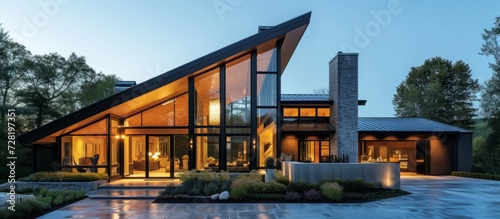 Obraz na plátne Distinctive Roofline Design Sets the Edge Apart with its Natural Arrow-like Appe