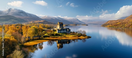 Breathtaking Panoramic Landscape of Loch Awe Captivates with its Stunning Beauty and Serene Lake Views photo