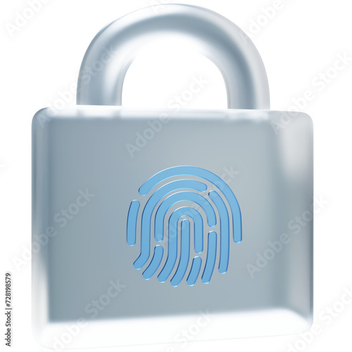 Fingerprint Protection 3D Icon