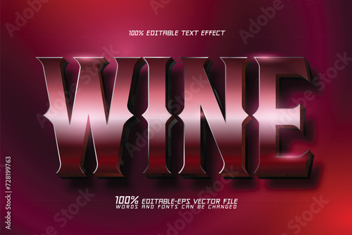 luxury red wine text effect