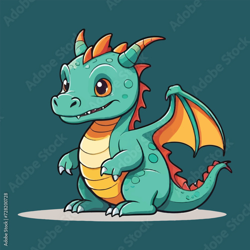 vector of cute dragon