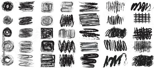 Abstract isolated scribble doodle vector big set collection  texture background set vector image design