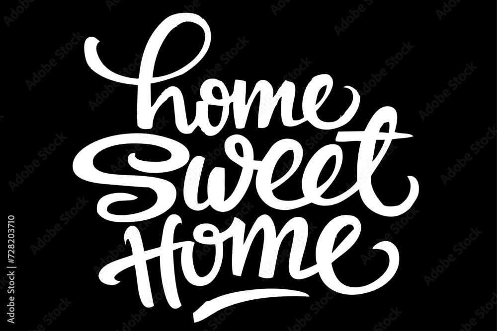 home sweet home font. Typography decorative elegant  lettering for logo. vector illustration. stock image.