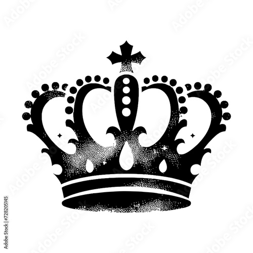 crown logo grunge texture style - black - artwork 1