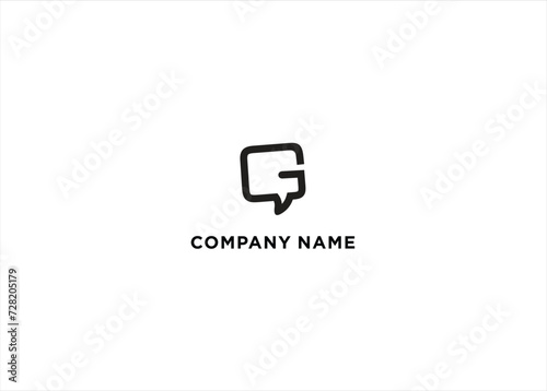 Letter G Chat Logo Template Vector Design