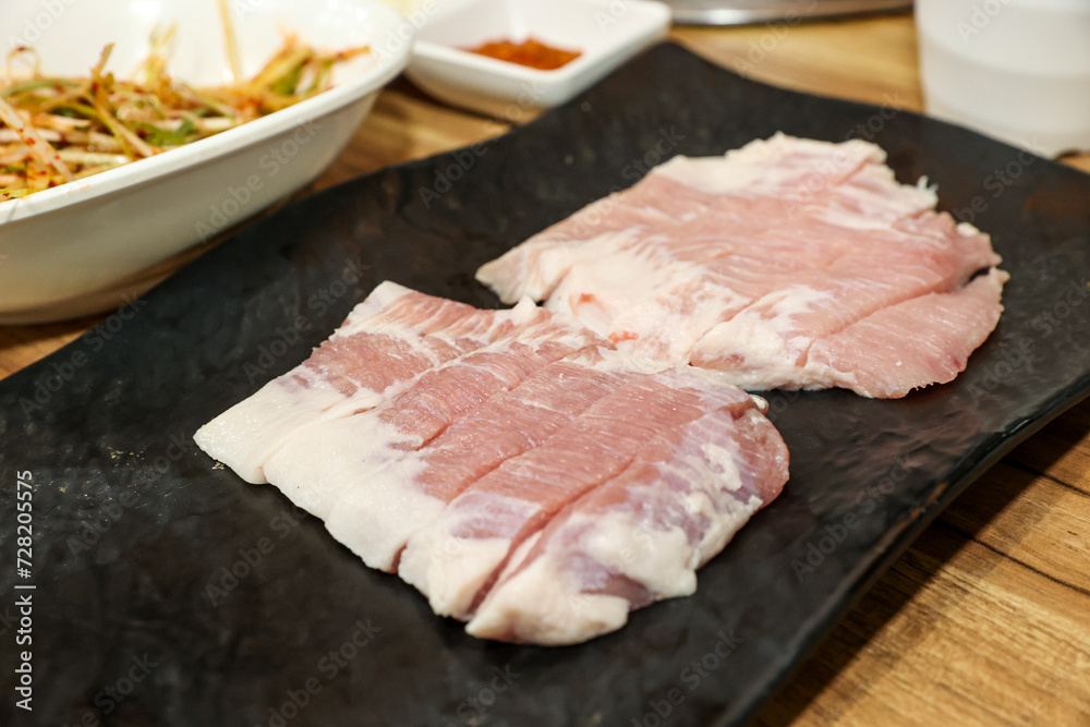 Fototapeta premium South Korean bbq. pork shoulder butt