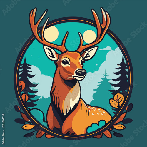 vector of wild deer