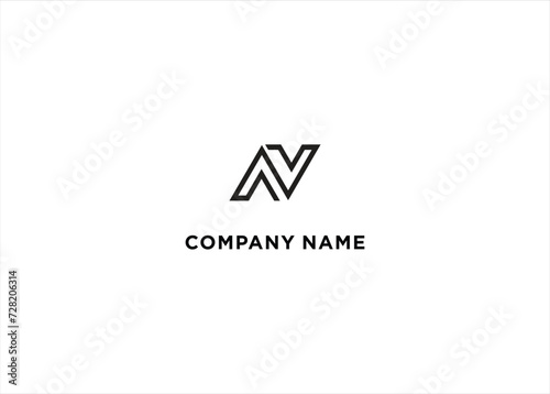 N alphabet letter logo icon in black and white
