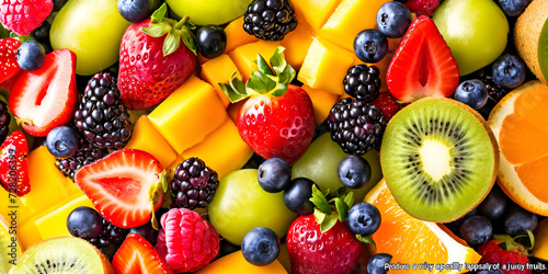 Nature's Palette : Fresh rainbow fruits salad Create a vibrant and visually stunning Wallpaper